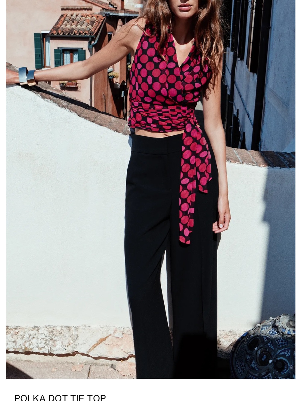 🌎 Zara waist Tied Top
